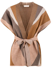 Cardigan jacquard waves AKEP Donna - Multicolore