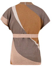 Cardigan jacquard waves AKEP Donna - Multicolore