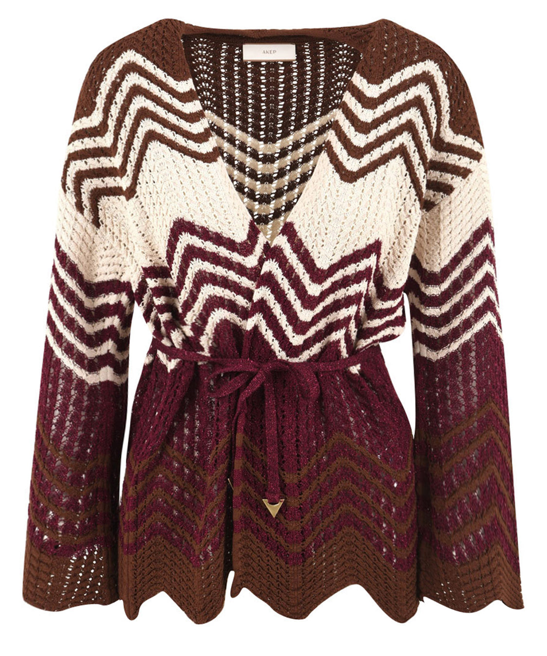 Cardigan chevron AKEP Donna - Rosso