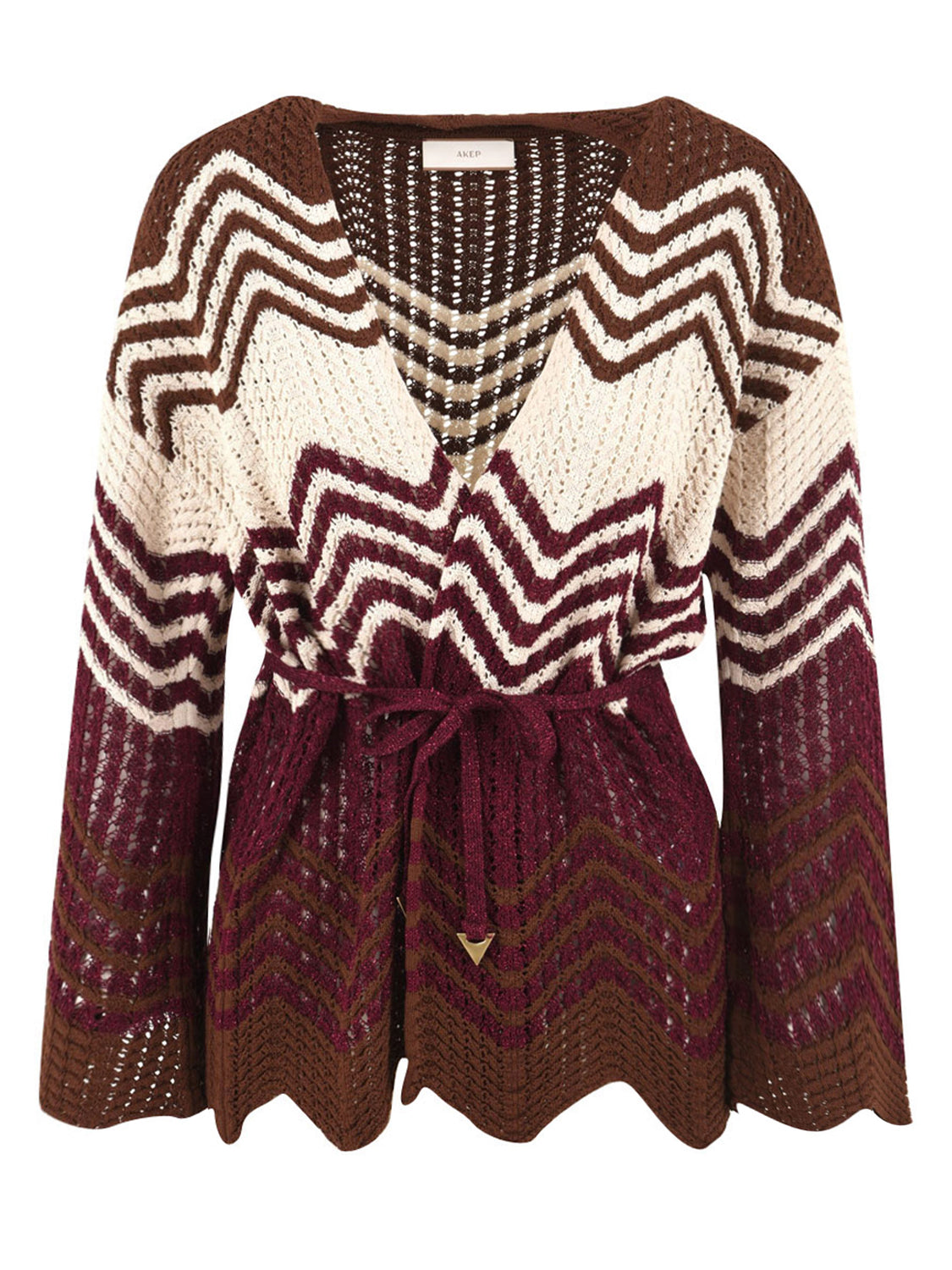 Cardigan chevron AKEP Donna - Rosso