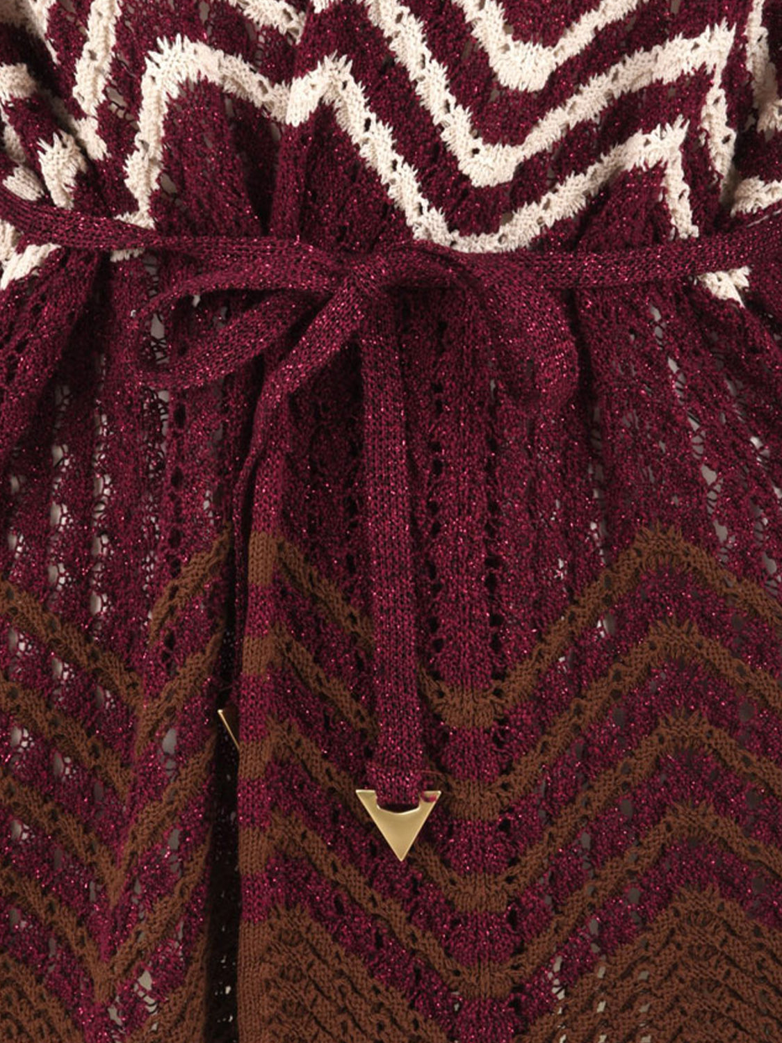 Cardigan chevron AKEP Donna - Rosso