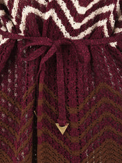 Cardigan chevron AKEP Donna - Rosso