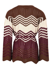 Cardigan chevron AKEP Donna - Rosso
