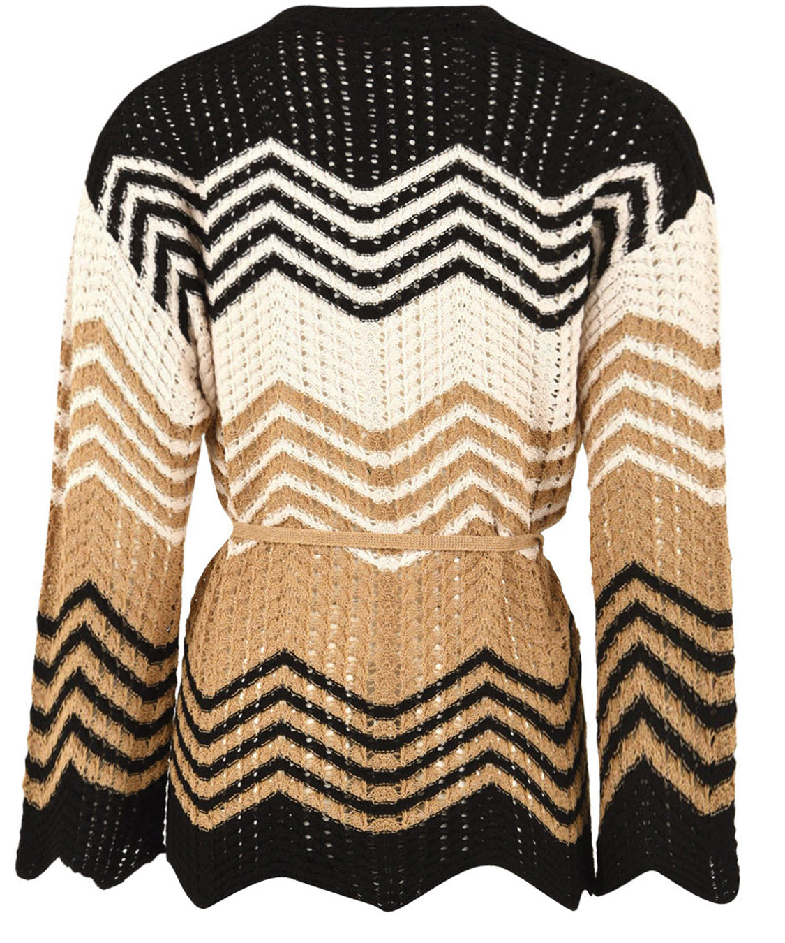 Cardigan chevron AKEP Donna - Naturale