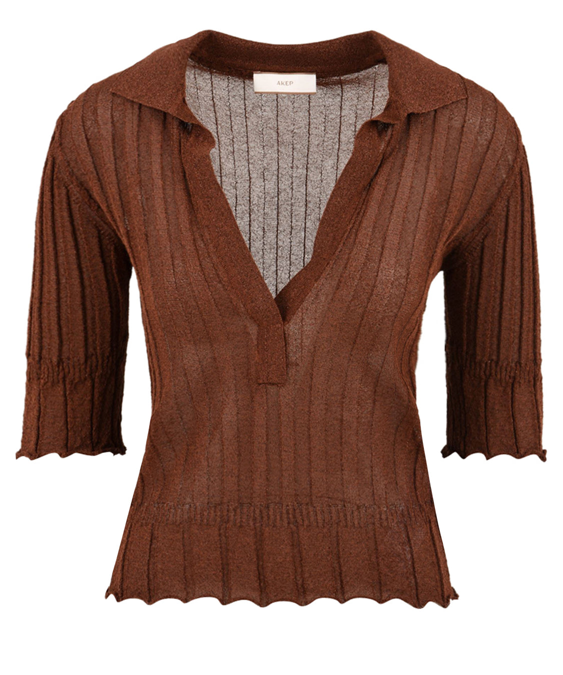 Polo lurex AKEP Donna - Marrone