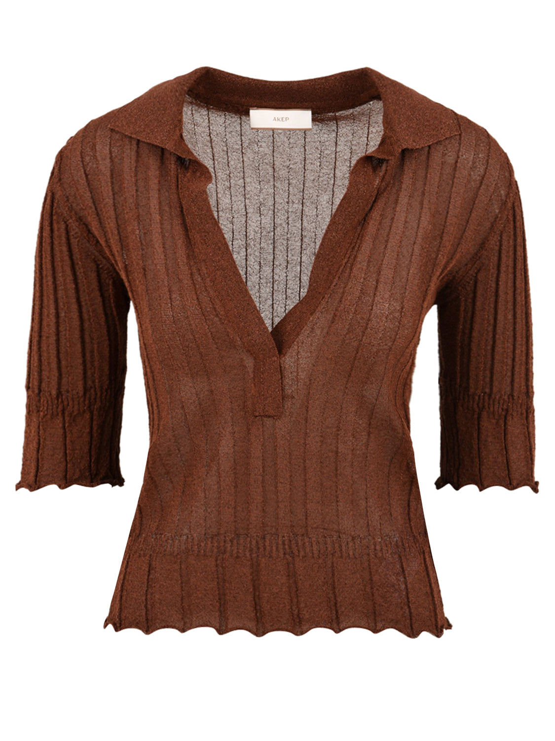 Polo lurex AKEP Donna - Marrone