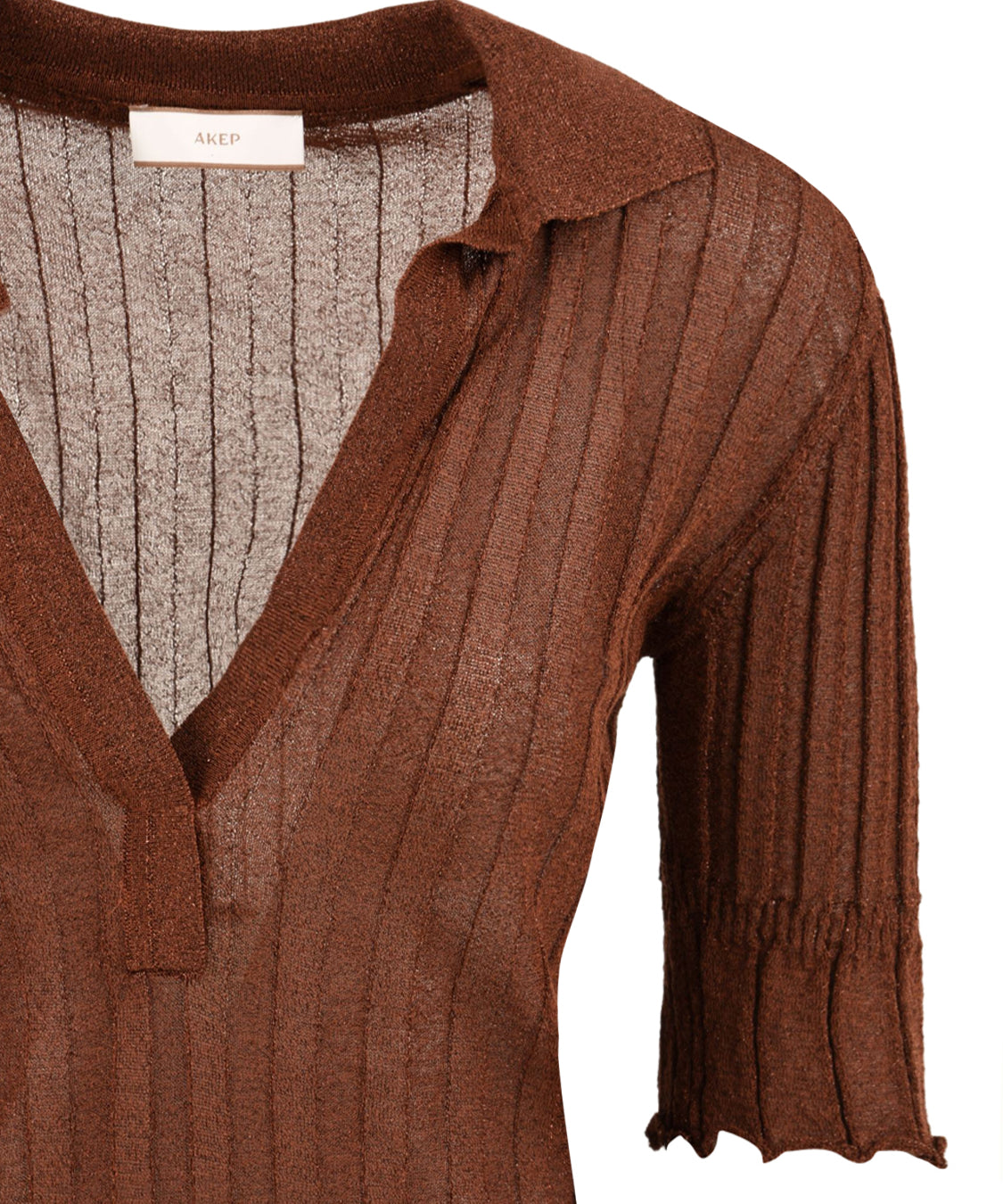 Polo lurex AKEP Donna - Marrone