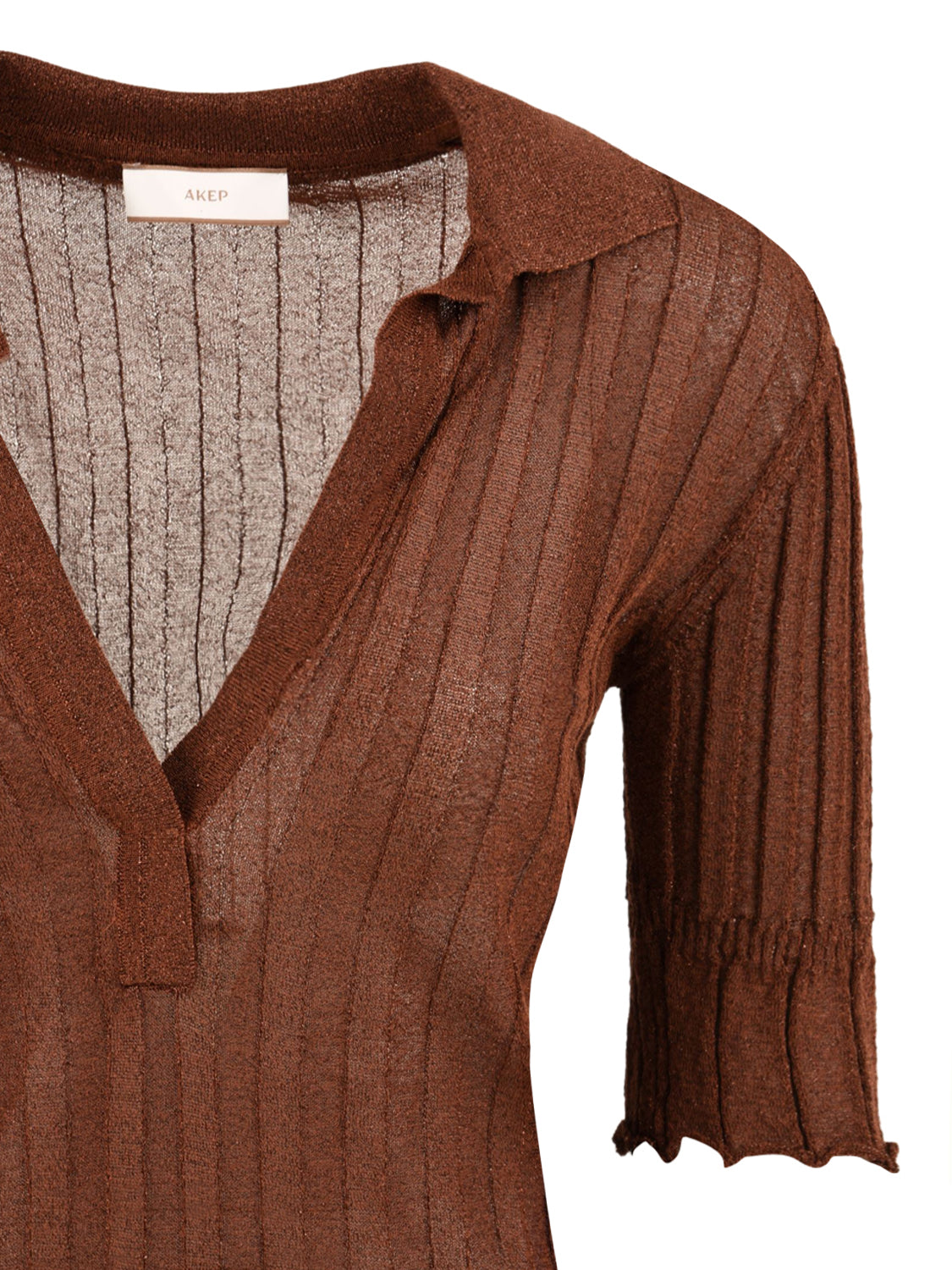 Polo lurex AKEP Donna - Marrone
