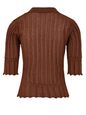 Polo lurex AKEP Donna - Marrone