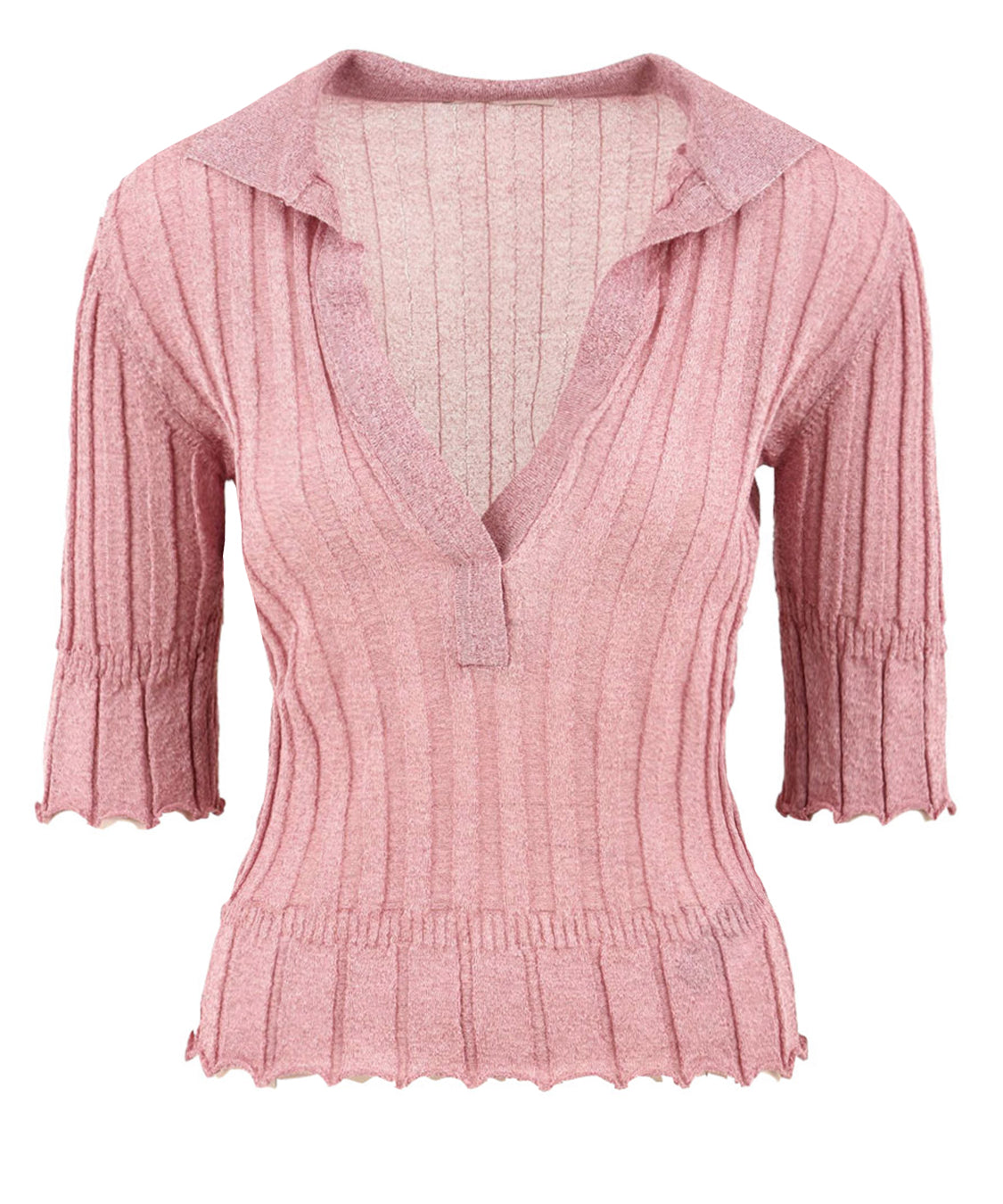 Polo lurex AKEP Donna - Rosa