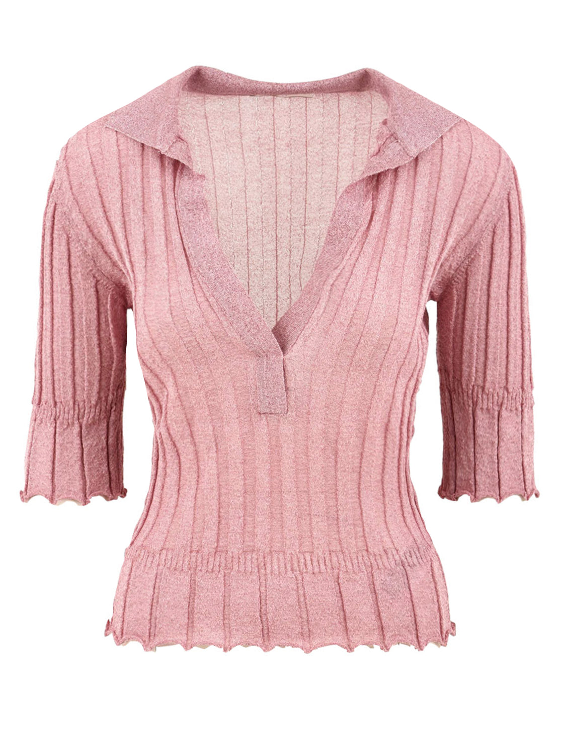 Polo lurex AKEP Donna - Rosa