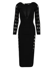 Abito lungo cut design AKEP Donna - Nero