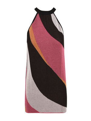 Abito corto jacquard waves AKEP Donna - Multicolore