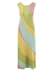 Abito lungo jacquard waves AKEP Donna - Multicolore