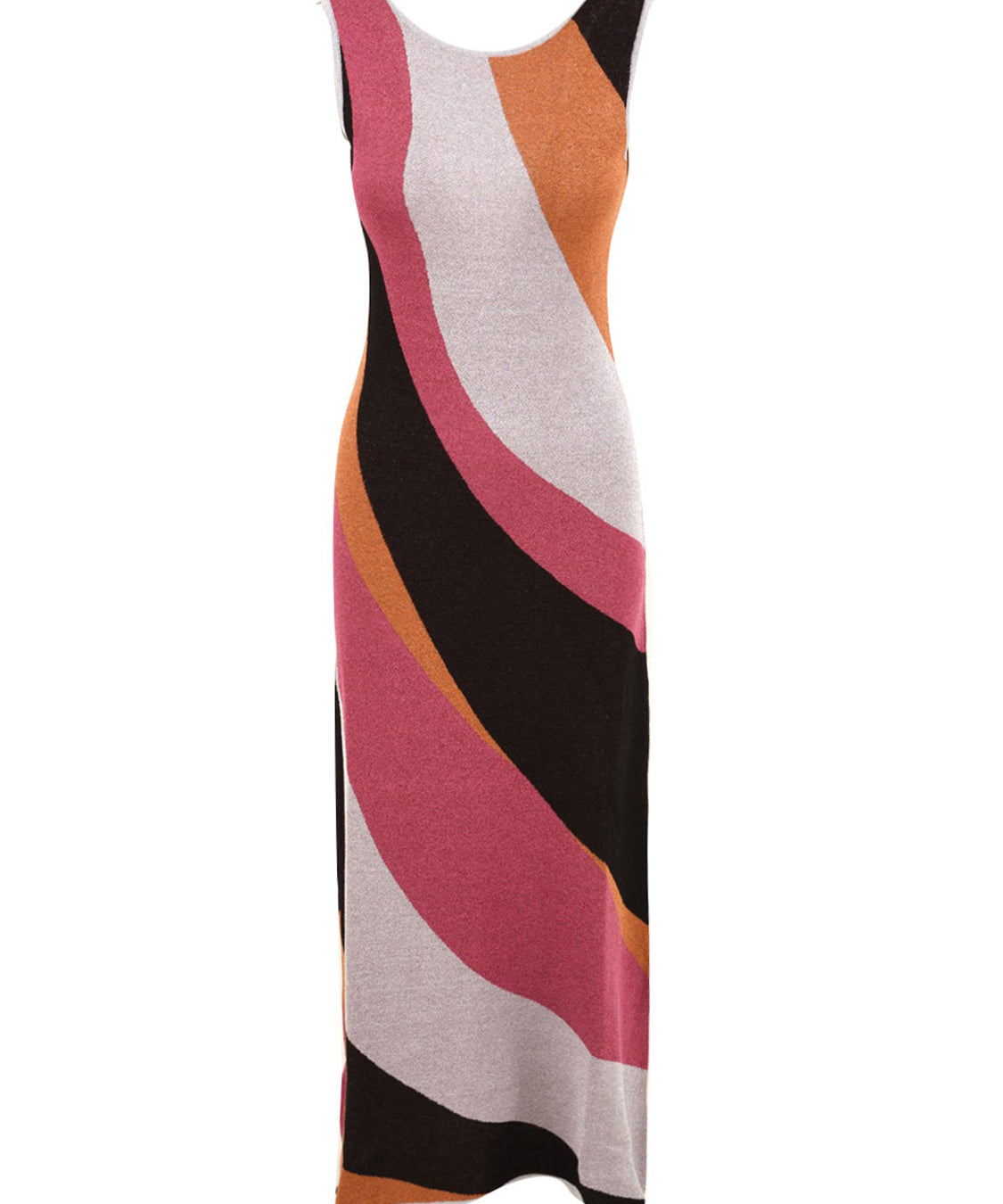 Abito lungo jacquard waves AKEP Donna - Multicolore