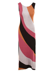 Abito lungo jacquard waves AKEP Donna - Multicolore