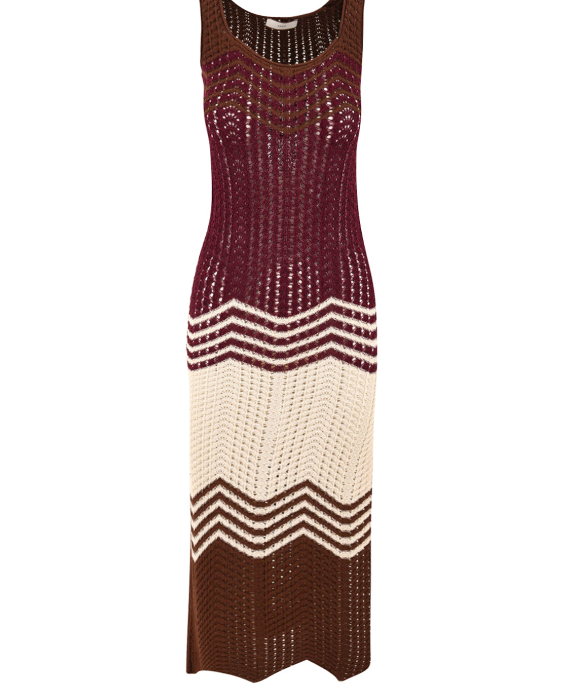Abito lungo chevron AKEP Donna - Rosso