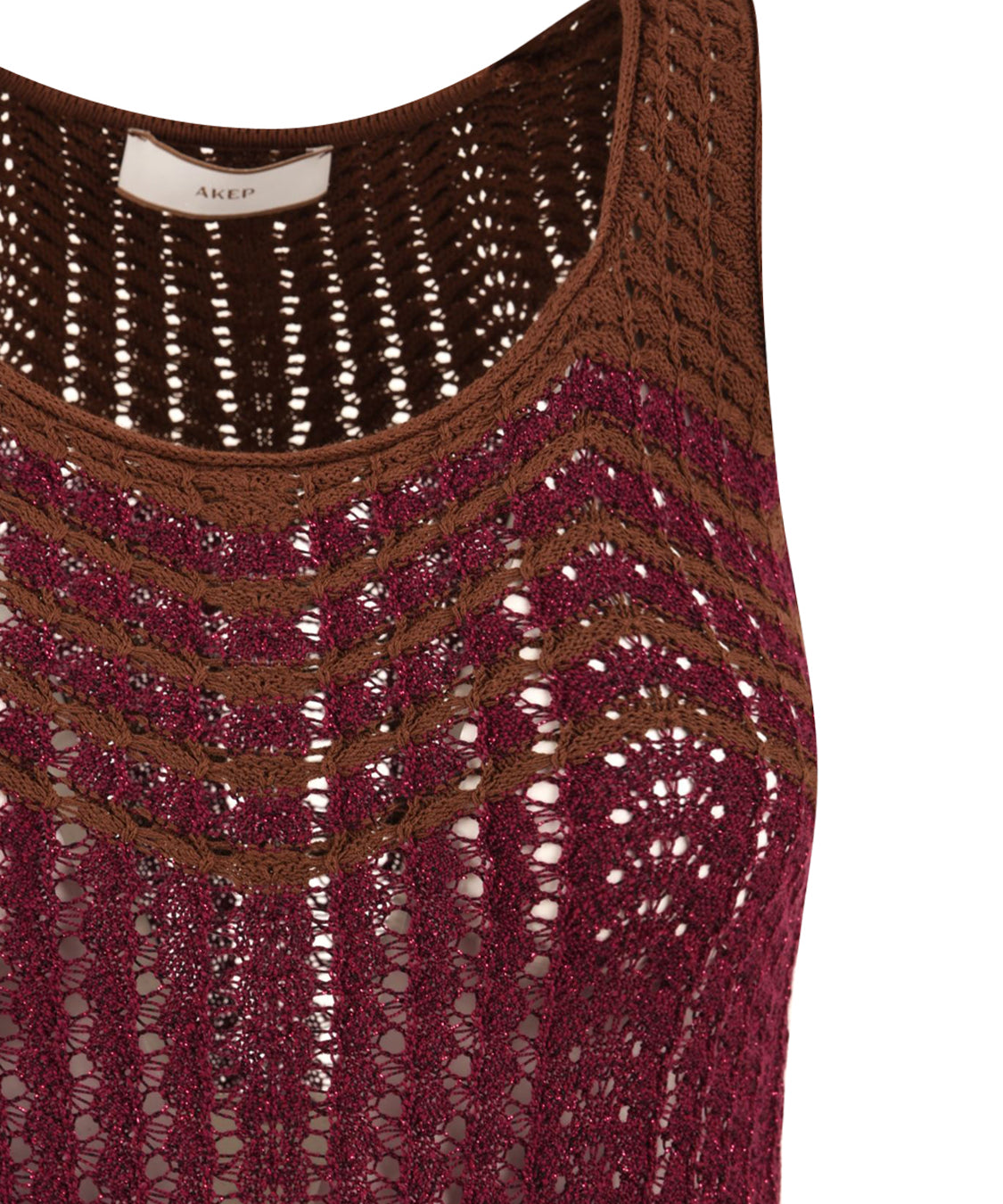 Abito lungo chevron AKEP Donna - Rosso