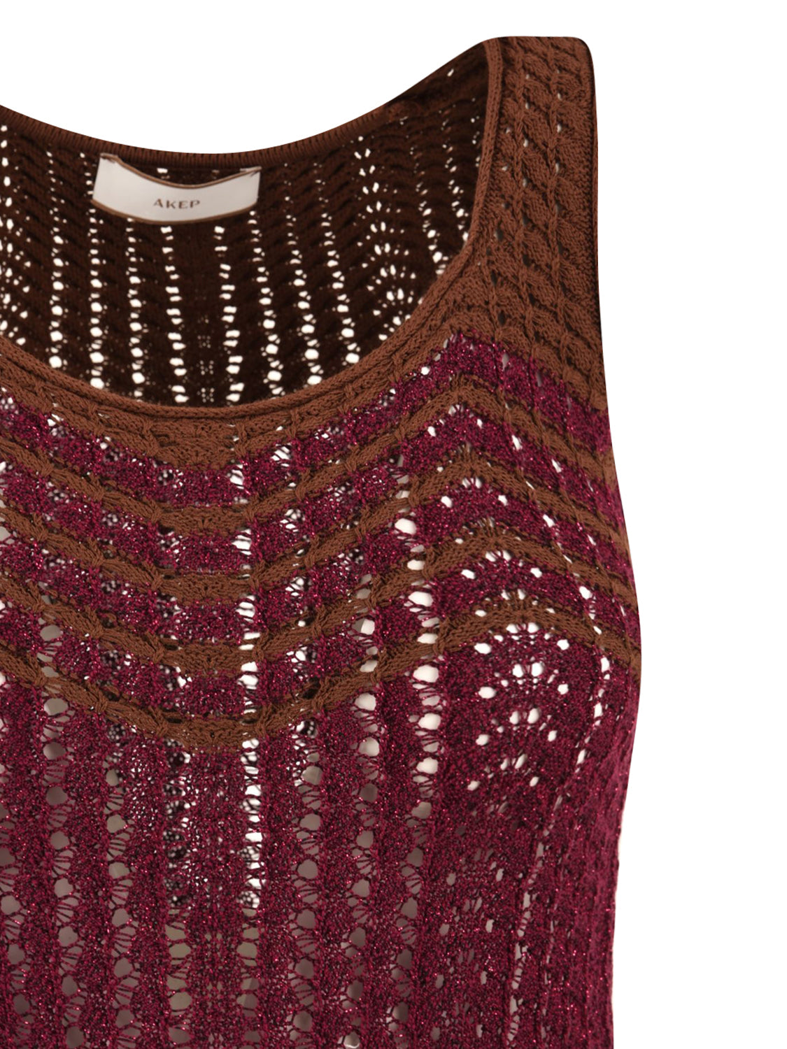 Abito lungo chevron AKEP Donna - Rosso