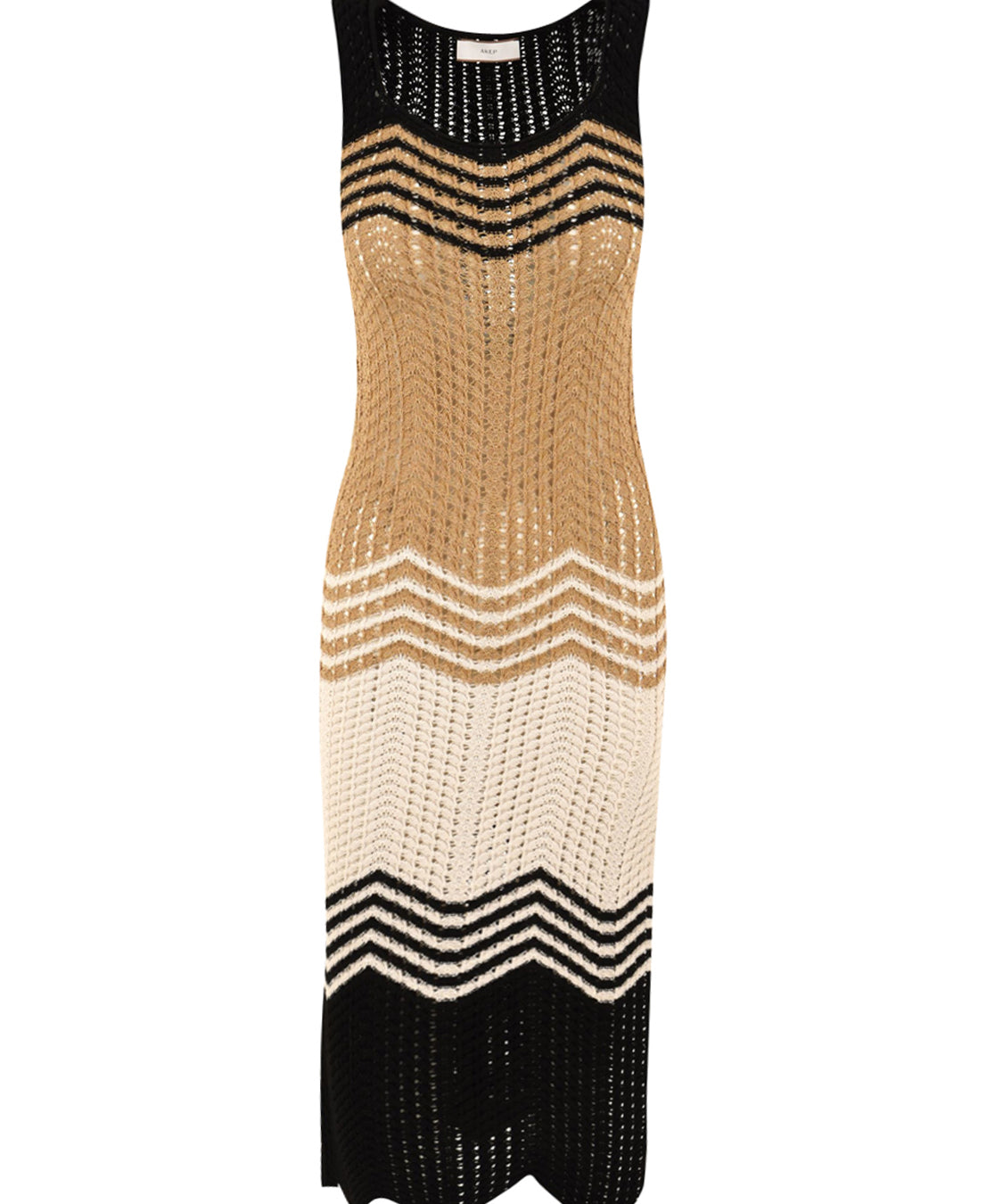 Abito lungo chevron AKEP Donna - Naturale