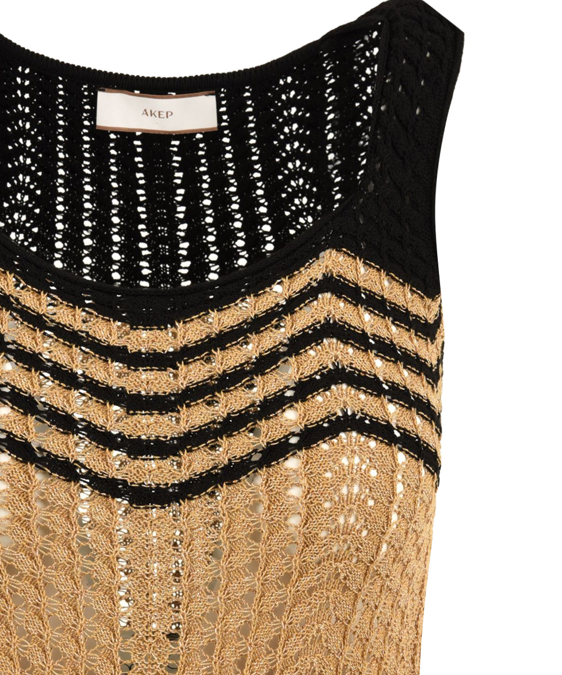 Abito lungo chevron AKEP Donna - Naturale