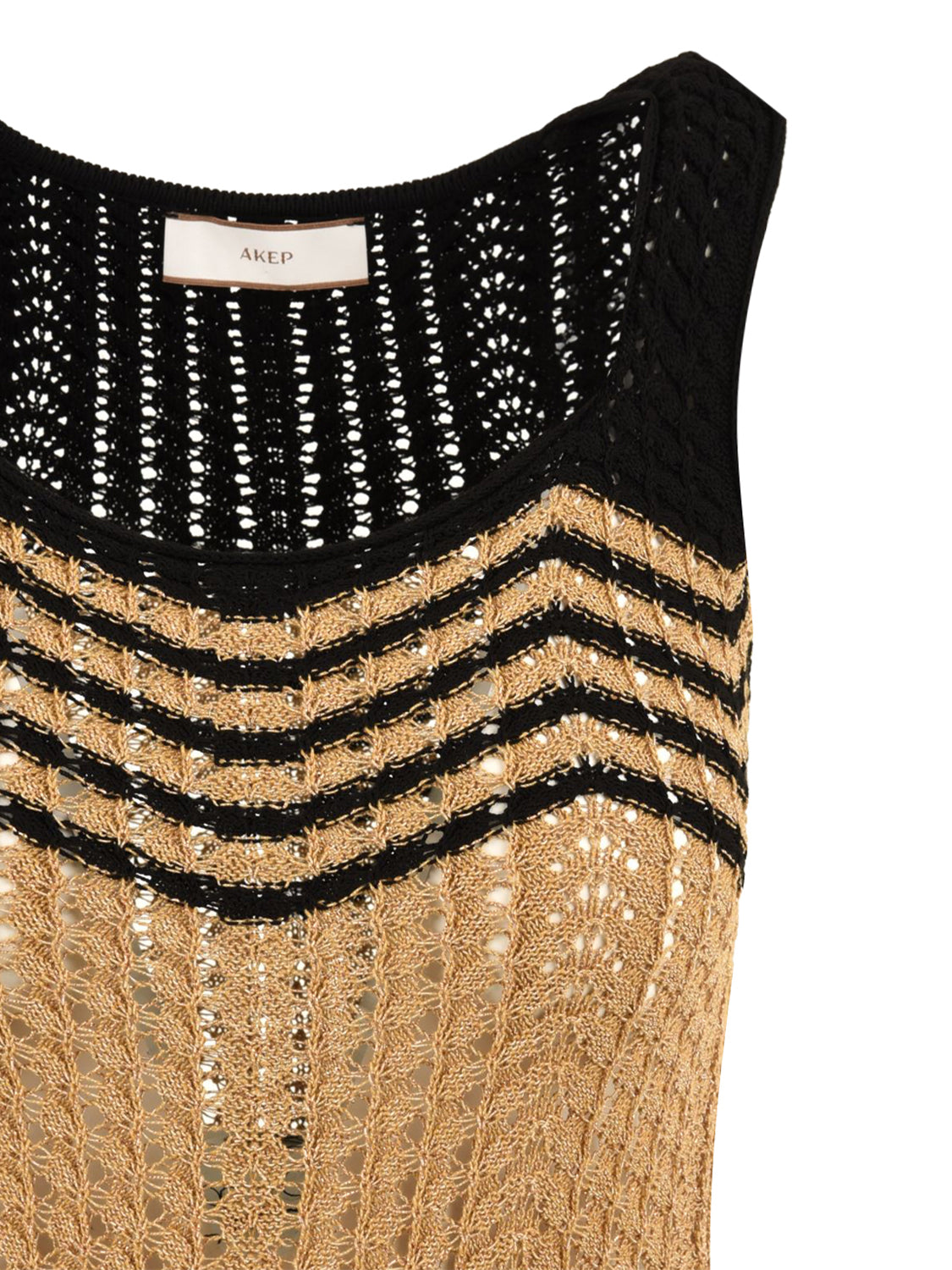 Abito lungo chevron AKEP Donna - Naturale