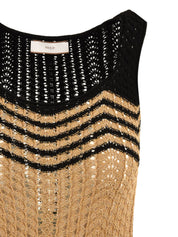 Abito lungo chevron AKEP Donna - Naturale