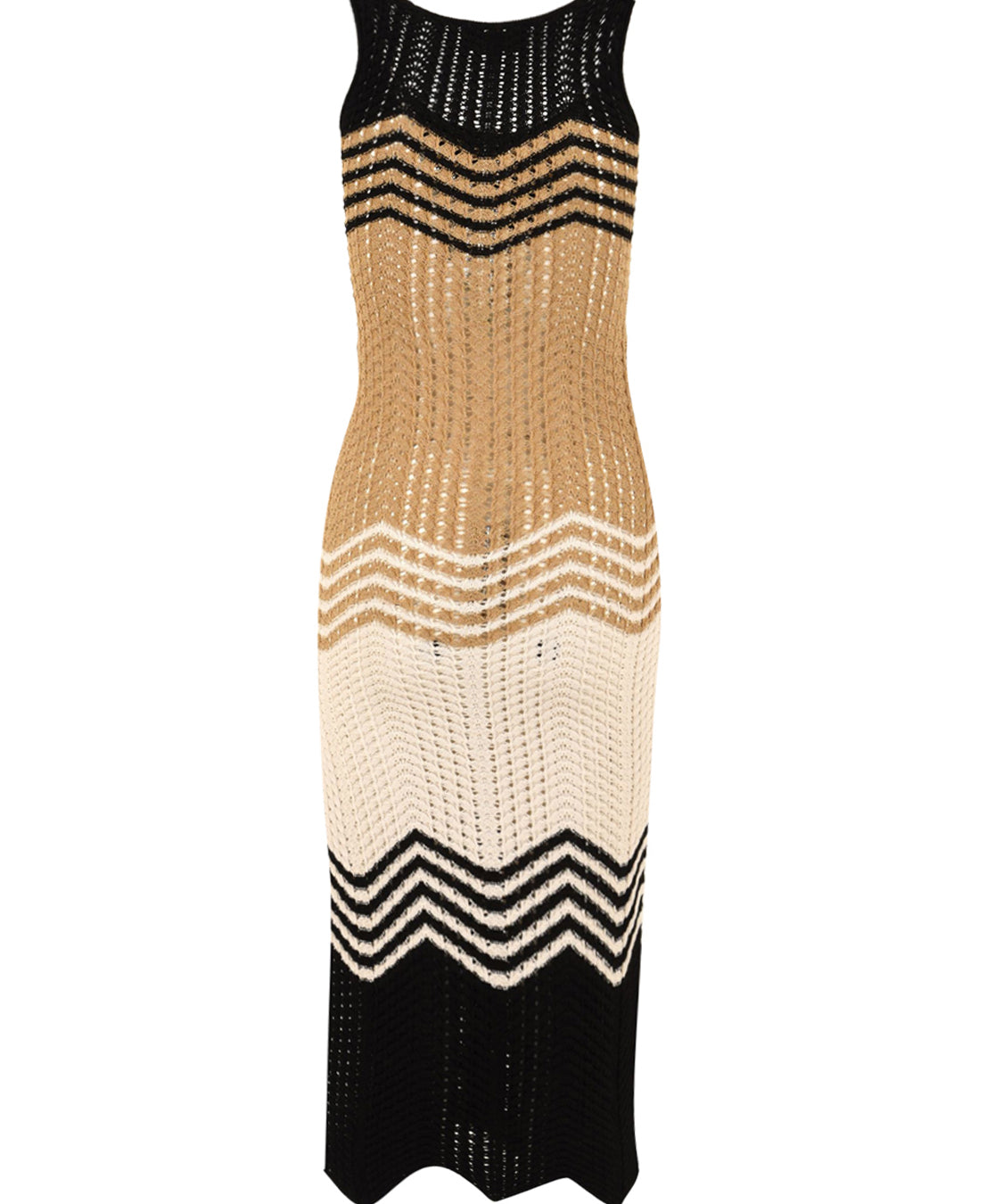 Abito lungo chevron AKEP Donna - Naturale