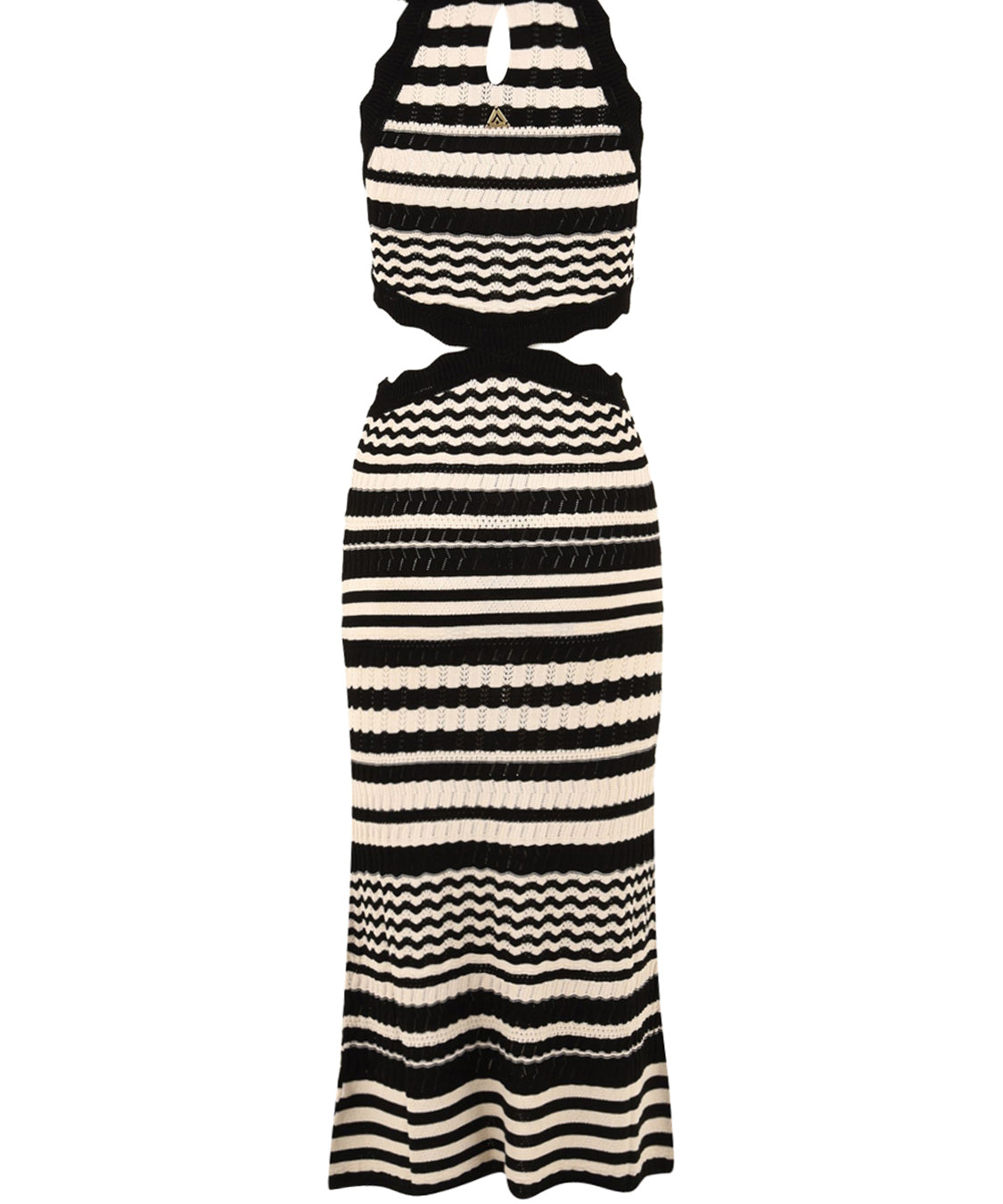 Abito lungo lace bicolor AKEP Donna - Nero