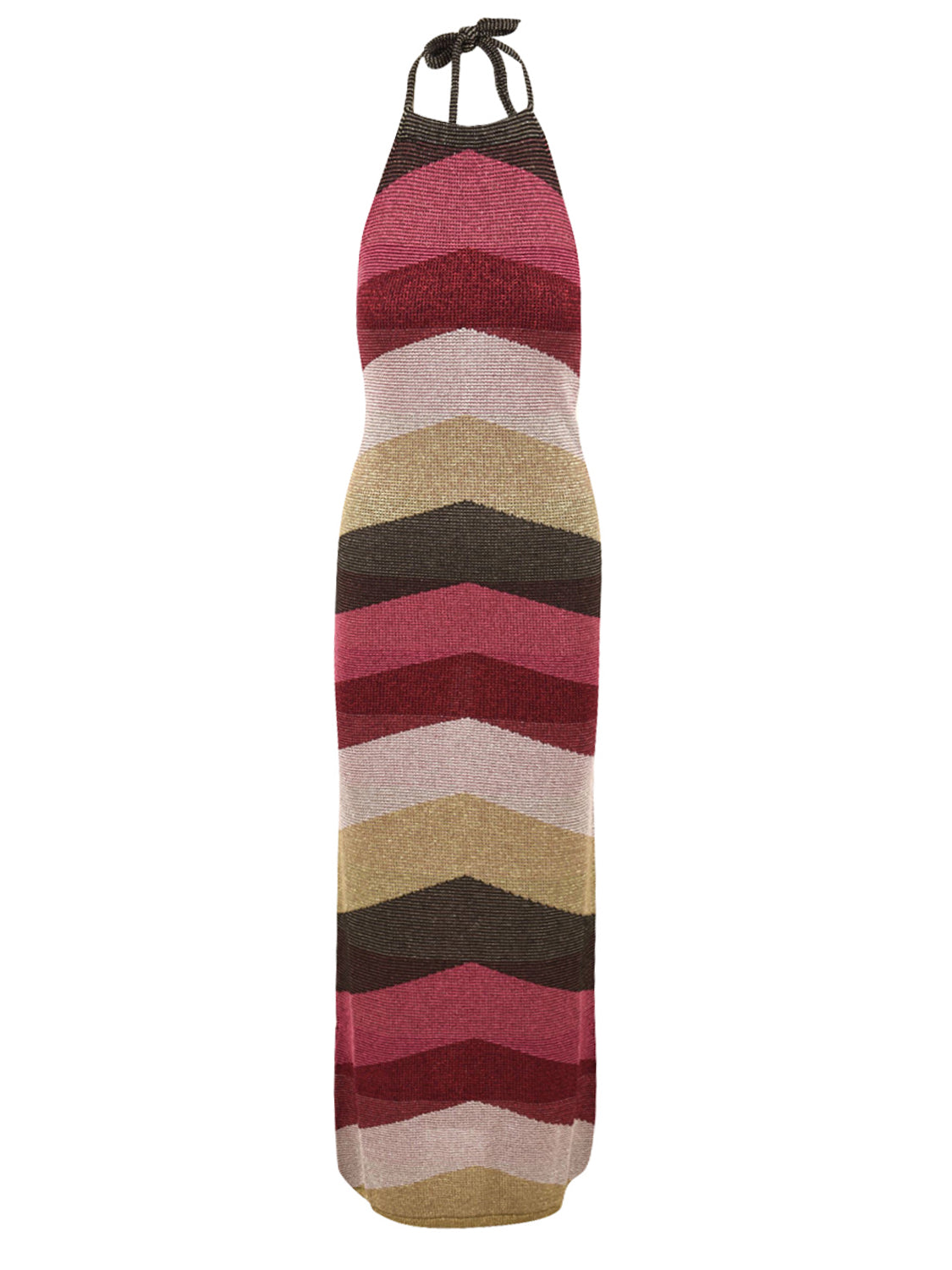 Abito lungo chevron lurex AKEP Donna - Multicolore