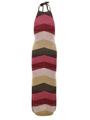 Abito lungo chevron lurex AKEP Donna - Multicolore