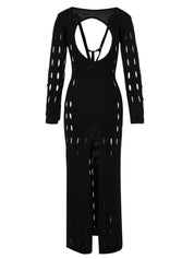 Abito lungo cut design AKEP Donna - Nero
