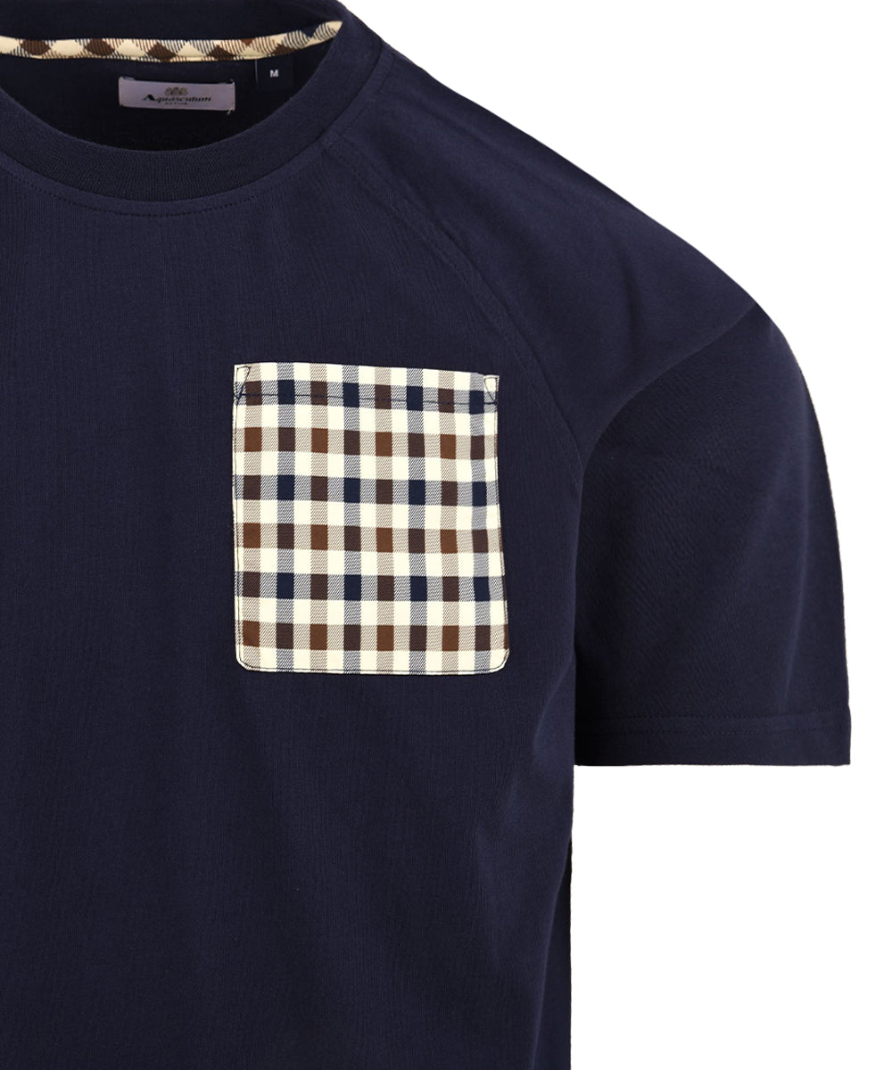 T-shirt raglan pocket AQUASCUTUM Uomo - Blue