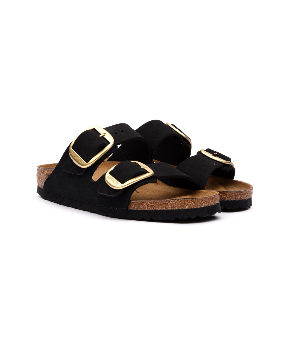 Sandalo Arizona Big Buckle Nubuck Leather BIRKENSTOCK Donna - Nero