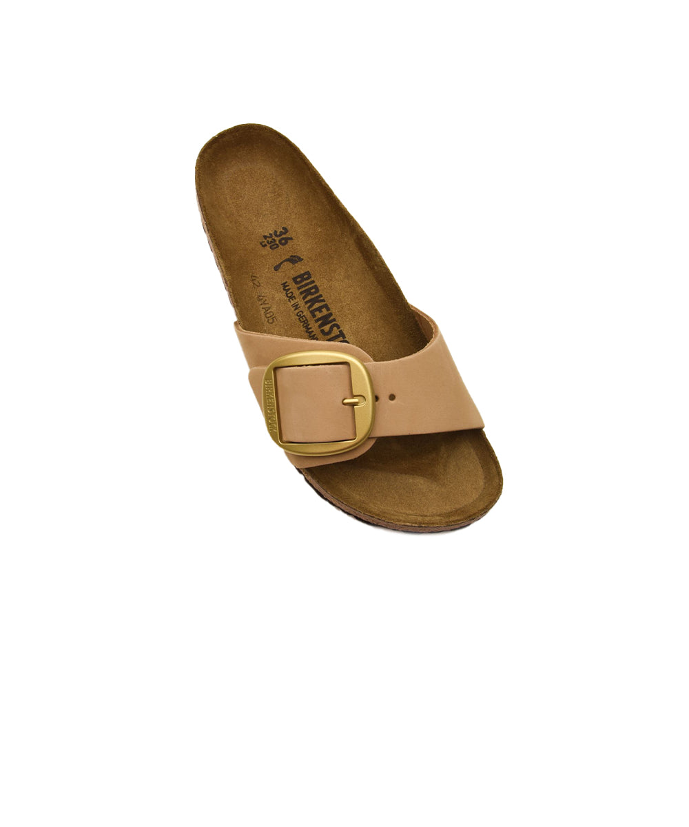 Ciabatta Madrid Big Buckle Nubuck Leather BIRKENSTOCK Donna - Beige