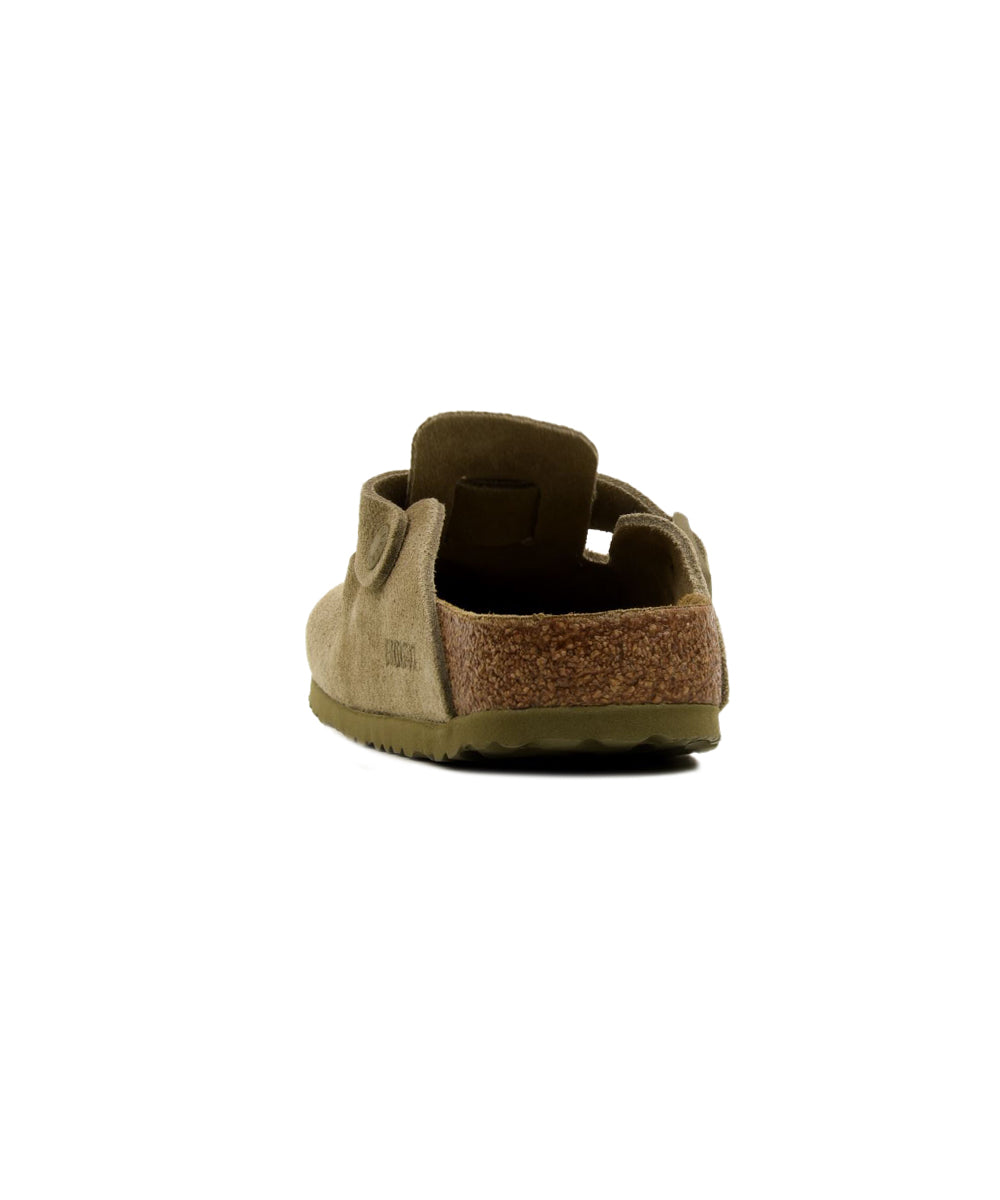 Sabot Boston Suede Leather BIRKENSTOCK Unisex - Verde