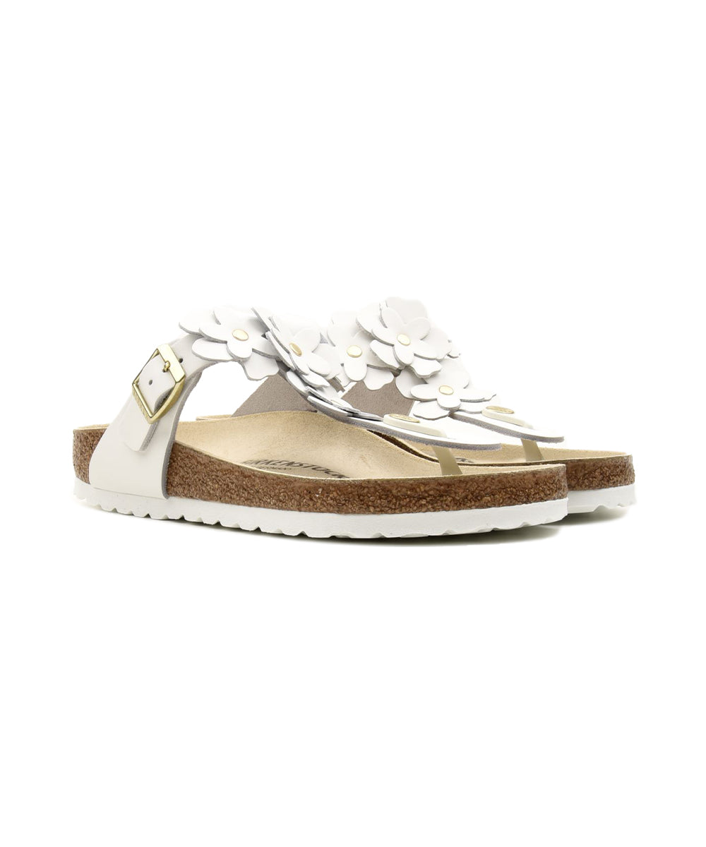 Infradito Gizeh Flowers Natural Leather BIRKENSTOCK Donna - Bianco