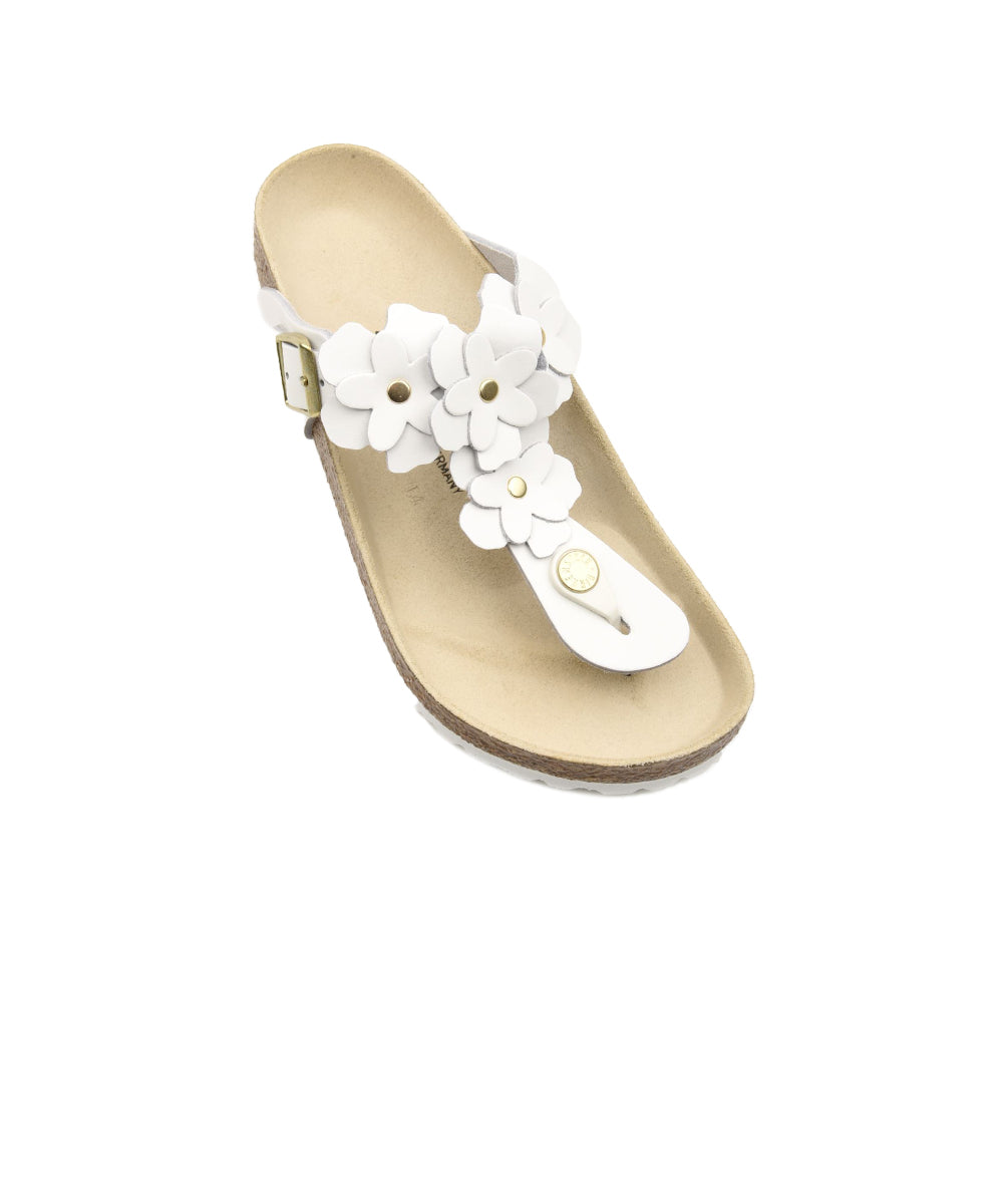 Infradito Gizeh Flowers Natural Leather BIRKENSTOCK Donna - Bianco