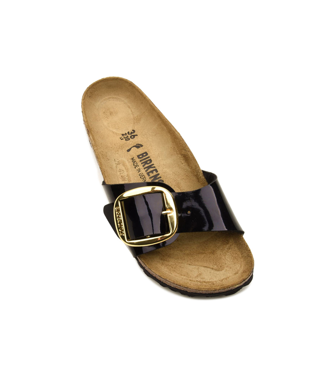 Ciabatta Madrid Big Buckle Birko Flor Patent BIRKENSTOCK Donna - Nero