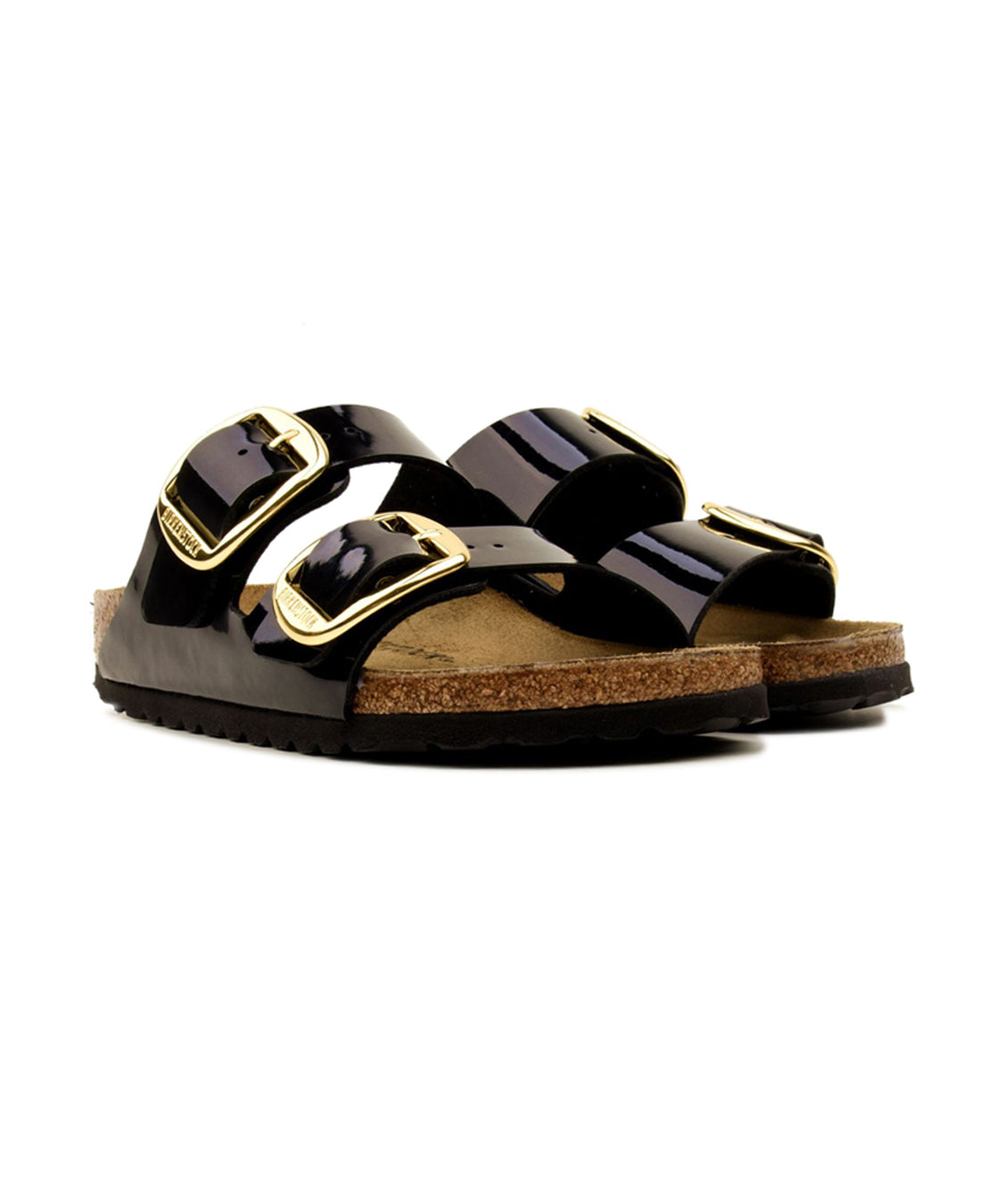Sandalo Arizona Big Buckle Birko Flor Patent BIRKENSTOCK Donna - Nero