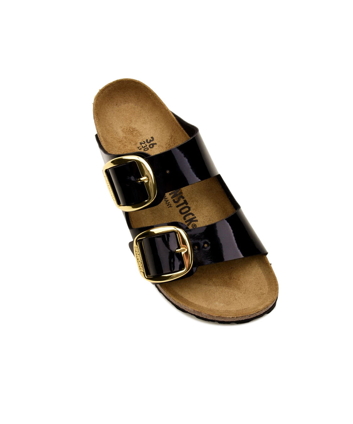 Sandalo Arizona Big Buckle Birko Flor Patent BIRKENSTOCK Donna - Nero