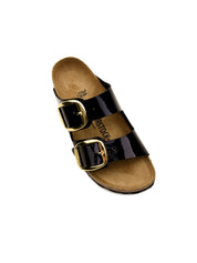 Sandalo Arizona Big Buckle Birko Flor Patent BIRKENSTOCK Donna - Nero