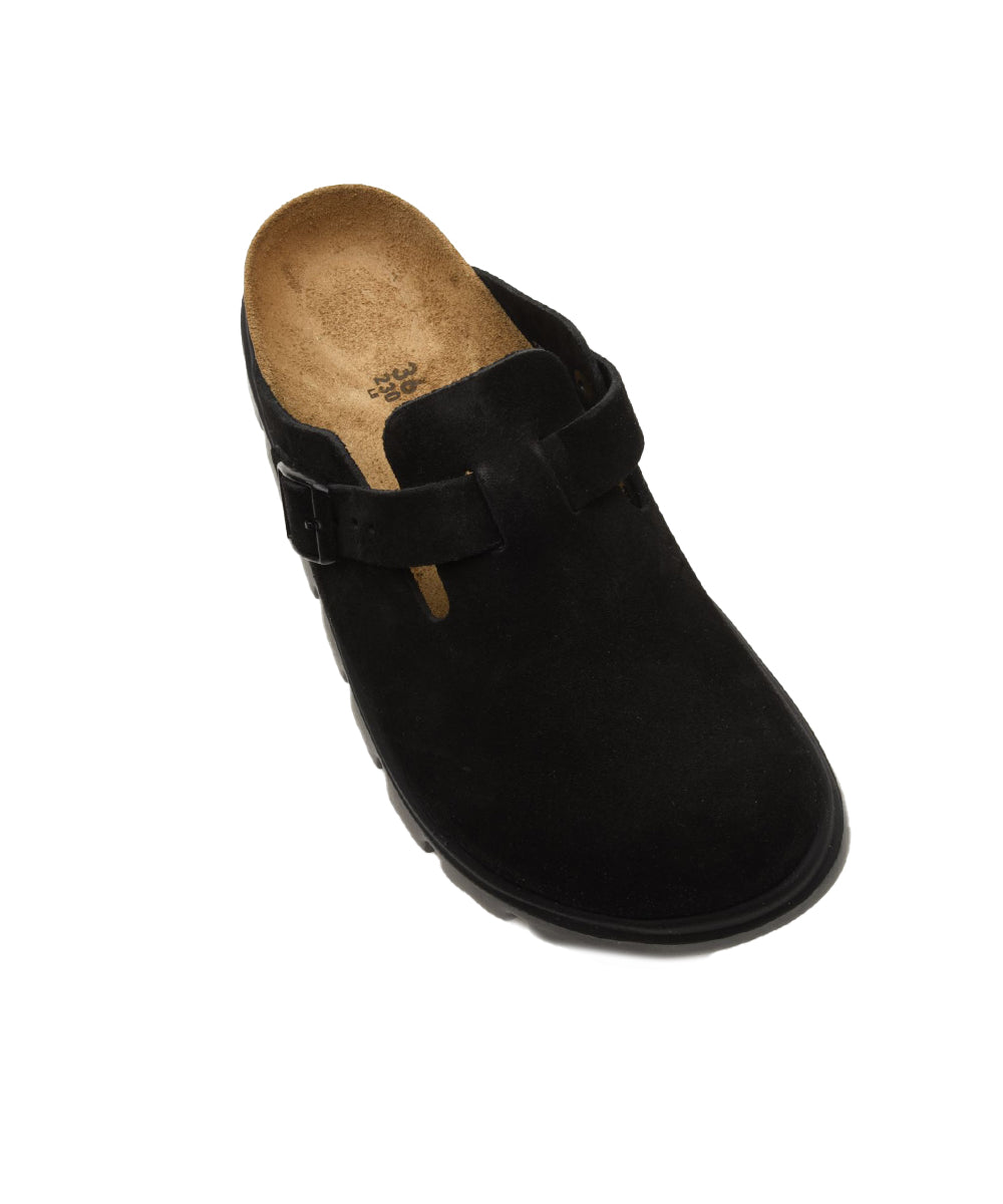 Sabot Boston Chunky Suede Leather BIRKENSTOCK Donna - Nero