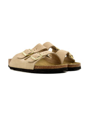 Sandalo Arizona Suede Leather BIRKENSTOCK Donna - Beige