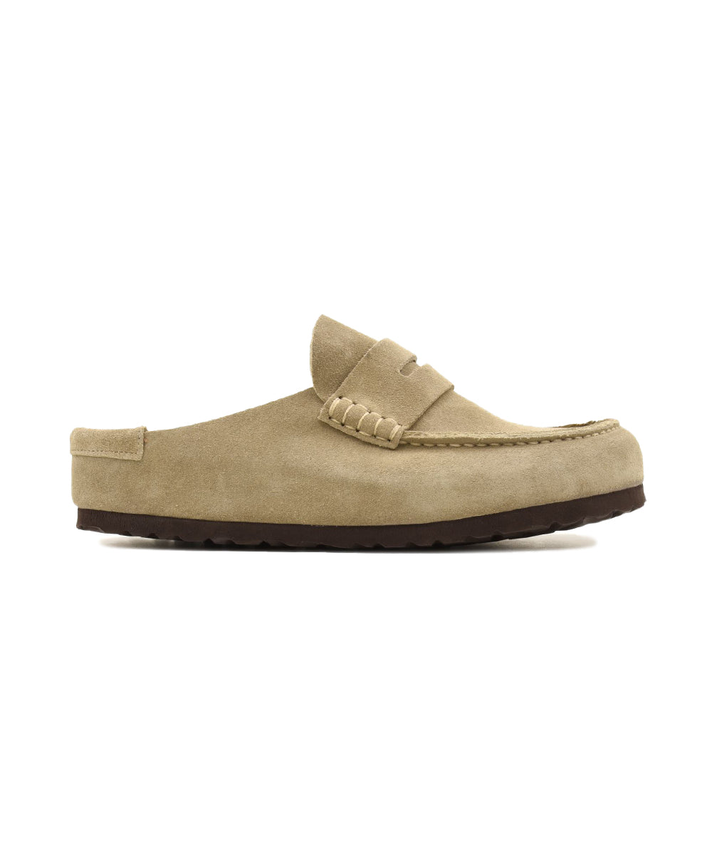 Sabot Naples Wrapped Suede Leather BIRKENSTOCK Unisex - Taupe