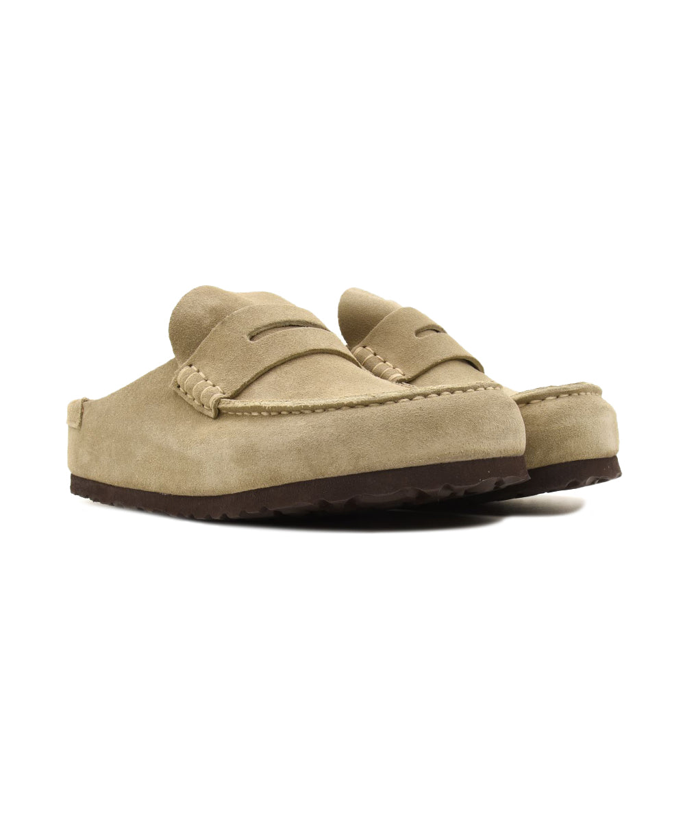 Sabot Naples Wrapped Suede Leather BIRKENSTOCK Unisex - Taupe