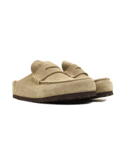 Sabot Naples Wrapped Suede Leather BIRKENSTOCK Unisex - Taupe