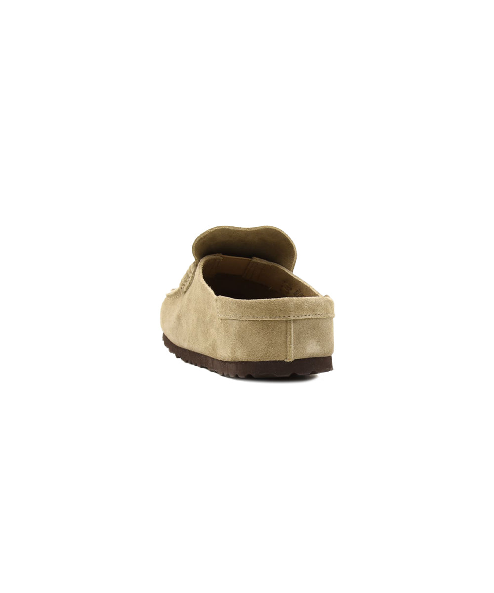 Sabot Naples Wrapped Suede Leather BIRKENSTOCK Unisex - Taupe