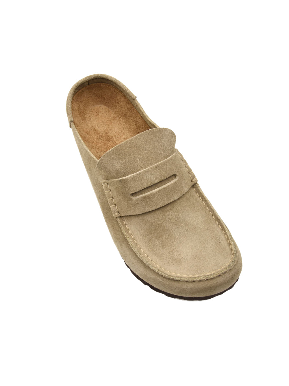 Sabot Naples Wrapped Suede Leather BIRKENSTOCK Unisex - Taupe