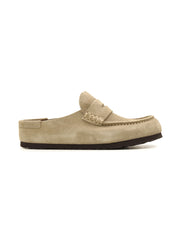Sabot Naples Wrapped Suede Leather BIRKENSTOCK Unisex - Taupe